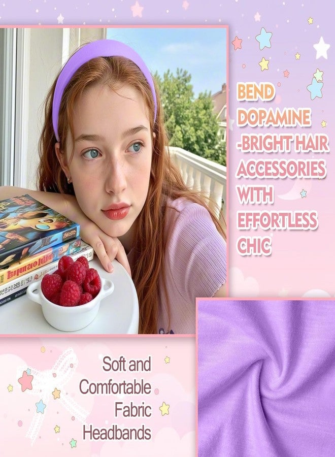 Yunaking 8Pcs Headbands for Women Girls Valentines Day Gifts, Stretchy Soft Neon Head Bands GiftSet Woman Gift for Her Fashion Hair Accessories hairband Galentines Gifts Christmas Easter Basket Stuffers - Image 3